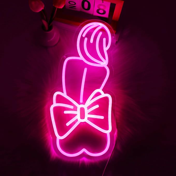 Neon Sign, Lady Neon Signs for Wall Decor LED Signs Neon Light | Lady Neon Signs for Bedroom, Girls Room, Beauty Room, Bathroom, Salon, Party, Bar, Home Decor, Pink Decor, Gift, USB Powered
