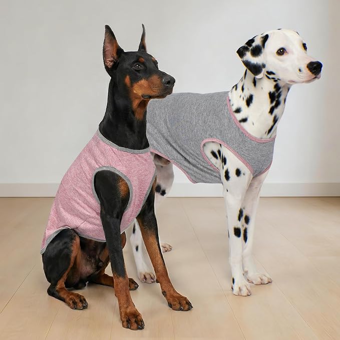KYEESE 2Pack Dog Shirt for Large Dogs Sun Protection Tank Top for Summer | Reflective for Safety, Lightweight & Breathable, Shedding Control, Skin-Friendly for Sensitive Dogs, Easy On/Off, Quick Dry