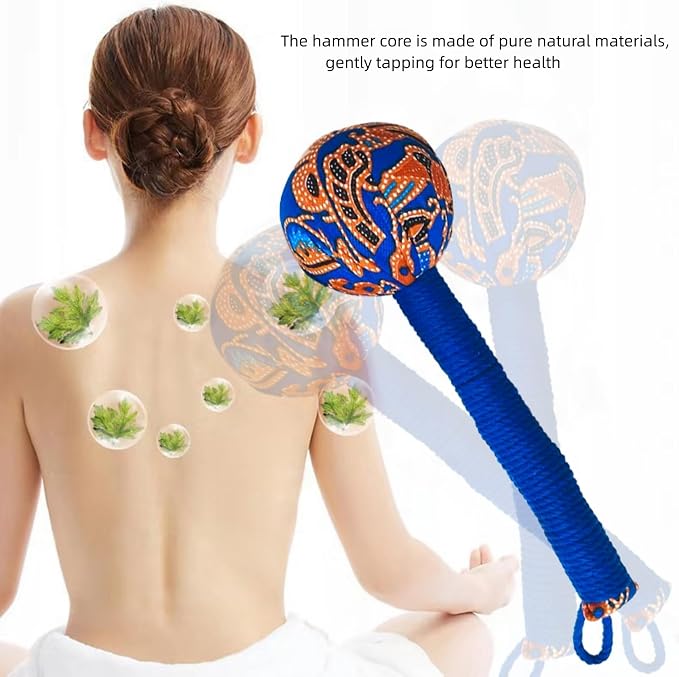 Body Massage Hammer, Manual Back Massager Tool for Body Relief | This Mugwort Massage Hammer Eases Back, Neck & Shoulder Muscle Tension, Perfect for Daily Relaxation at Home and Office