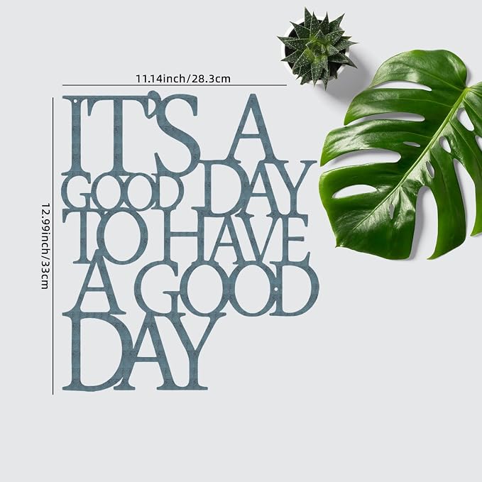 Benziso Motivational Metal Wall Art Inspirational Wall Decor Positive Quotes Wall Decor for Office Living Room Encouragement Gifts (color-1)