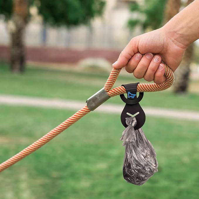 Dog Poop Bag Holder for Leash Waste Bag Carrier Dog Poop Bag Dispenser for Walking Running Bicycle Accessory 2 pieces (White)