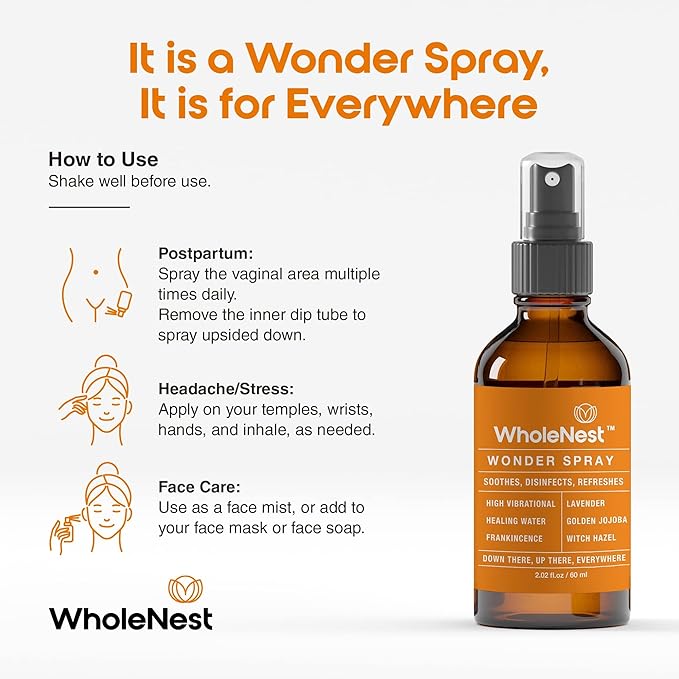 Complete Postpartum Care Includes Wonder Spray, Less Than A Day Hemorrhoid Relief, and Honey Lavender Perineal Balm for Comprehensive Recovery and Soothing Comfort for New Moms