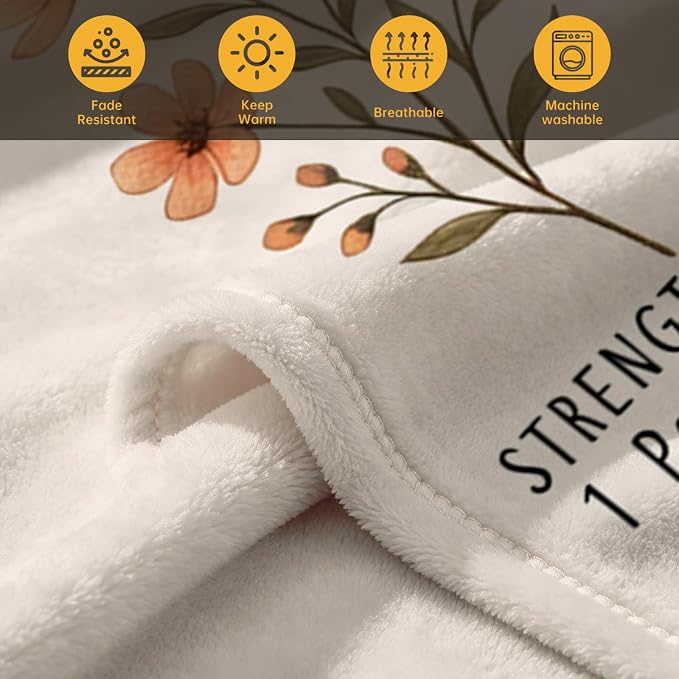 COMFAR Christian Gifts for Women Faith, Inspirational/Religious/Spiritual/Baptism Gifts for Adults/Girl, Soft Throw Blankets for Women/Men, First Holy Communion Gifts for Girls 40"x 50"