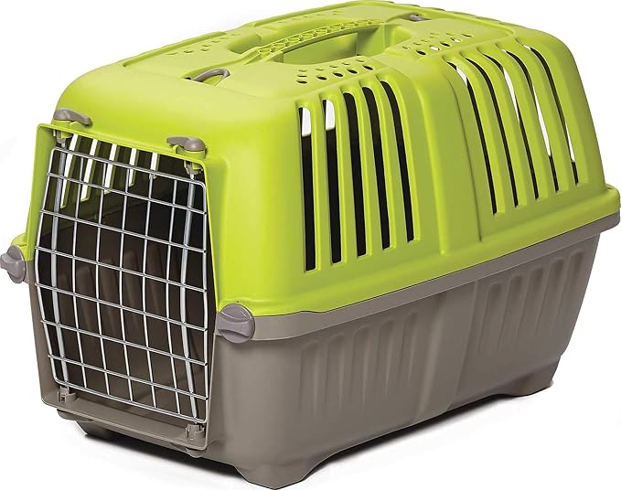 MidWest Spree Travel Carrier, Small Dog & Cat, 22-Inch, Blue | Hard-Sided Pet Carrier, Steel Door, Ventilated Design, Locking Tabs, Easy Assembly