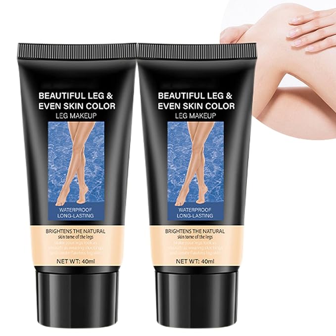 Dulele Leg and Body Makeup Foundation, Waterproof Leg & Body Tattoo Scar Cover up, Body Coverage Tattoo Concealer, No Transfer, Covers Varicose Veins for All Skin Tones (Fairest Glow, M)