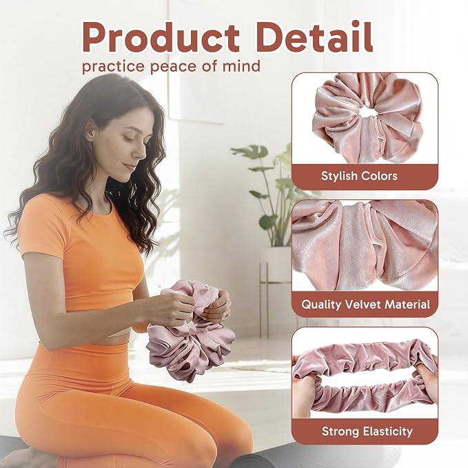 Yoga Mat Scrunchie, Yoga Mat Strap, Yoga Mat Straps for Carrying, Durable and Stretchable Scrunchie for All Standard Mats, Perfect for Yoga Practice and Fitness Enthusiasts(mat not included)