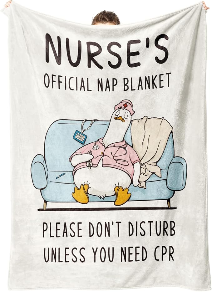 Nurses Gifts for Women/Men, Cute Nurses Week/Appreciation Gifts | Soft LPN RN Nurse Blanket, Nursing Student Graduation Gift Flannel Throw Blanket 60" X 50"