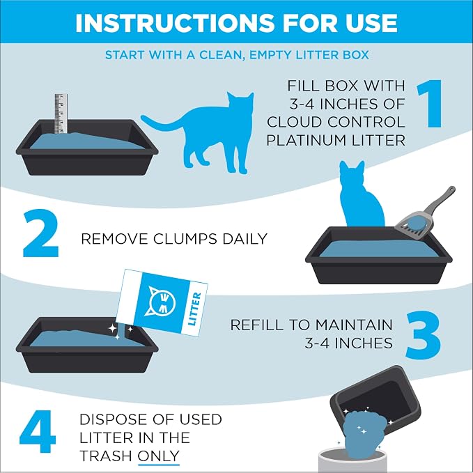 ARM & Hammer Cloud Control Platinum Cat Litter, Multi-Cat, 18 lbs | Clumping Litter, Hypoallergenic, Dust-Free, 14-Day Odor Control