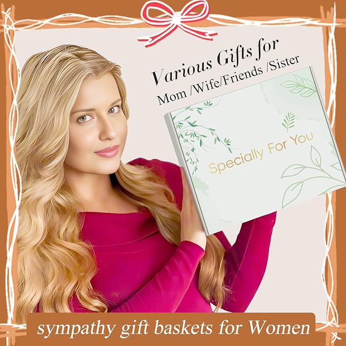 Sympathy Gift Baskets for Loss of Loved One, Bereavement Care Package for Women, Condolence Gift for Mom, Dad, Husband – Grief Support, Miscarriage Gifts for Mother, Sorry for Your Loss