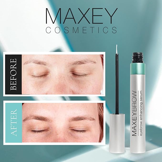 MaxeyBrow Eyebrow Enhancing Serum – Daily Brow Treatment for the Appearance of Fuller, Thicker, Healthier-Looking Brows – 5 mL