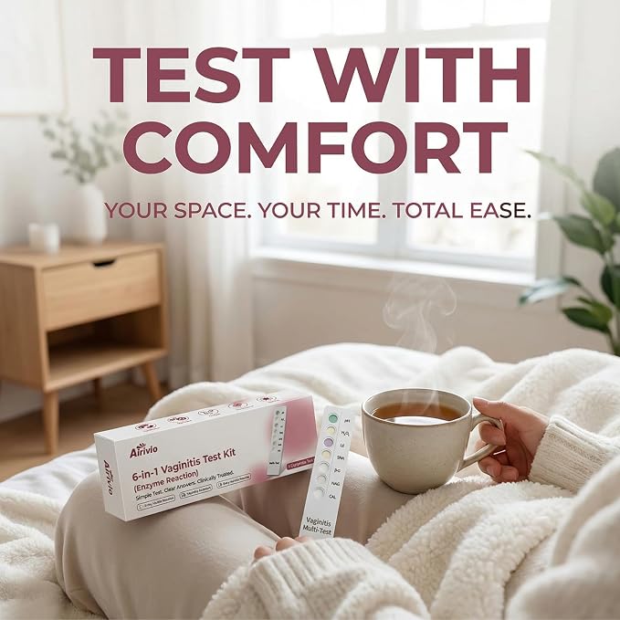 6-in-1 Vaginal Health Test Kit for Women - Feminine Wellness & Comfort Check Tool - Simple At-Home Tracker for Odor, Itching & Freshness Clues - 10-Minute Results - 1 Pack