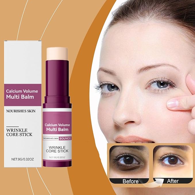 Calcium Multi Balm, Calcium Volume Multi Balm, Wrinkle Core Stick, Korean Collagen Moisturing Stick, Intensive Repair, Keep The Skin Firming Moist and Smooth for Eyes, Neck and Forehead (2)
