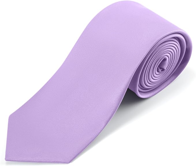 Black Tie Set in Gift Box Mens Solid Color 3.15" (8CM) Black Necktie and Pocket Square Set