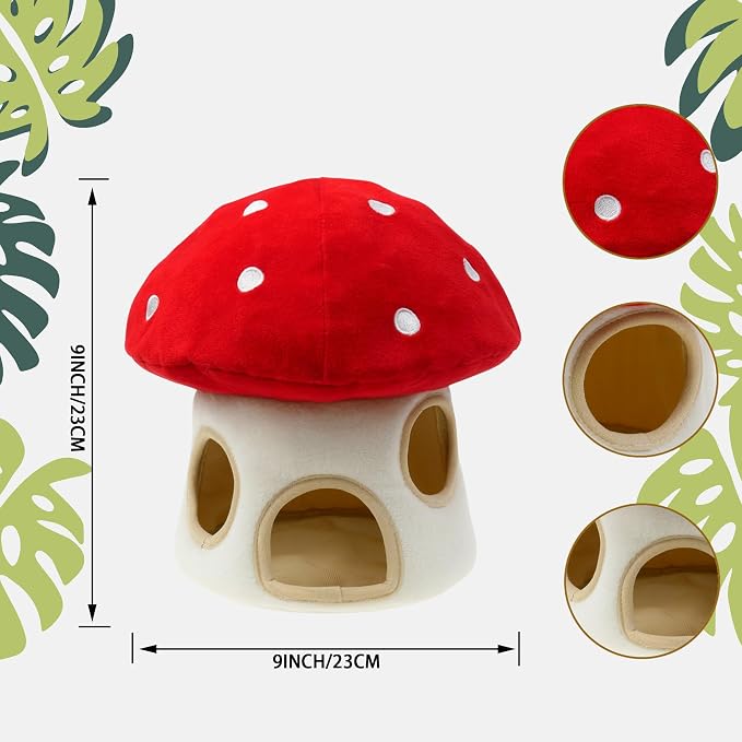 Hide and Seek Dog Toys, Mushroom Crinkle Paper Hideaway with 5 Pack Squeaky Hedgehogs Interactive Plush Puzzle Puppy Chew Toy to Keep Them Busy for Small Medium Large Dogs