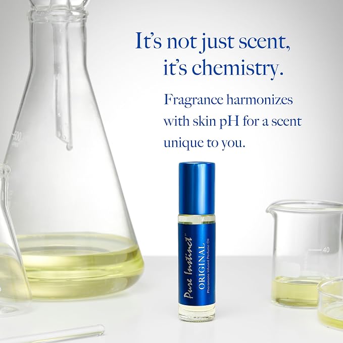 Pure Instinct Roll-On (3-Pack) - The Original Pheromone Infused Essential Oil Perfume Cologne - Unisex for Men and Women - TSA Ready