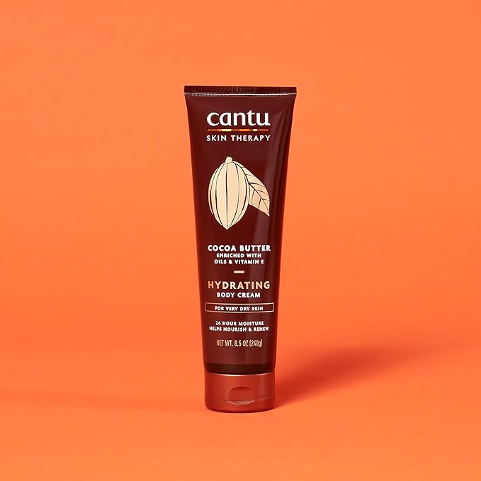 Cantu Therapy Cocoa Butter Hydrating Body Cream for very Dry Skin, 8.5 Oz