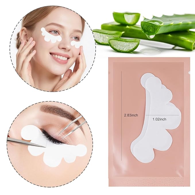100 Pairs Under Eye Gel Pads for Eyelash Extensions, Lint-Free Disposable Eye Patches for Lash Extension Kit Smooth & Easy to Apply (Pink, 50Pairs)