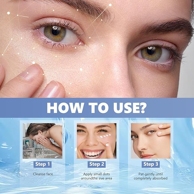 Retinol Eye Cream for Dark Circles & Wrinkles -Night Care Eye Cream with Collagen Hyaluronic Acid Effective in 3-4 Weeks to Fight Against Aging, Reduce Puffiness and Bags, All Skin Types