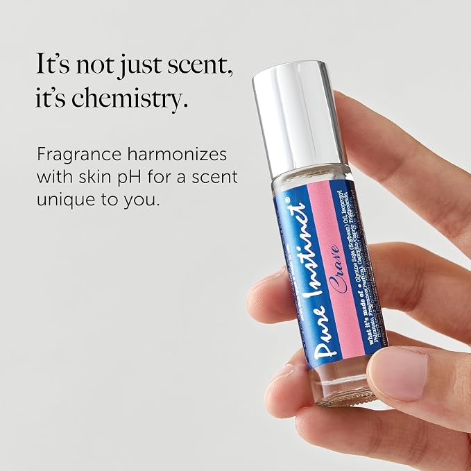 Pure Instinct CRAVE Roll-On The Original Pheromone Infused Essential Oil Perfume Cologne – For Her - TSA Ready 0.34 fl oz