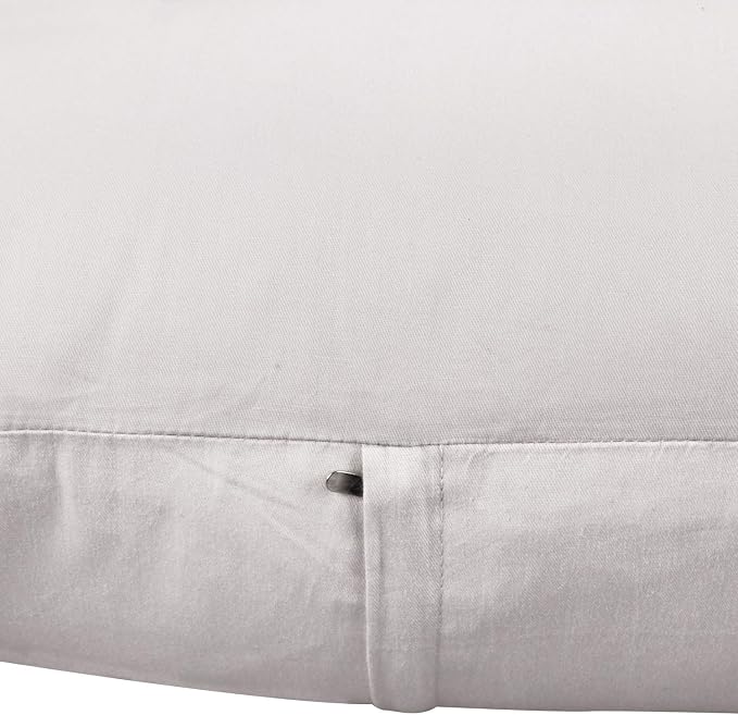 Thmyo 4-Pack 100% Cotton Comfortable Solid Decorative Throw Pillow Case, Square Cushion Cover Pillowcase Sublimation Blank Pillow Covers DIY Throw Pillowcase(18x18 inch/ 45x45cm,Light Silver Grey)