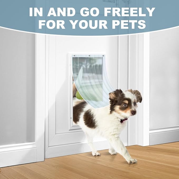 Uross Dog Door Replacement Flaps -5.9 FT x 11.8 in Ruff Weather DIY Cat Doggie Door Replacement Flaps, Vinyl Plastic Door Flap for Dog House, Ideal Large Pet Door Replacement Flap