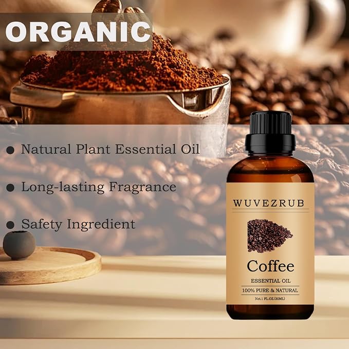 Coffee Essential Oils, 30ML Pure and Natural Essential Oil for Aromatherapy Diffuser - Coffee /1 Fl Oz