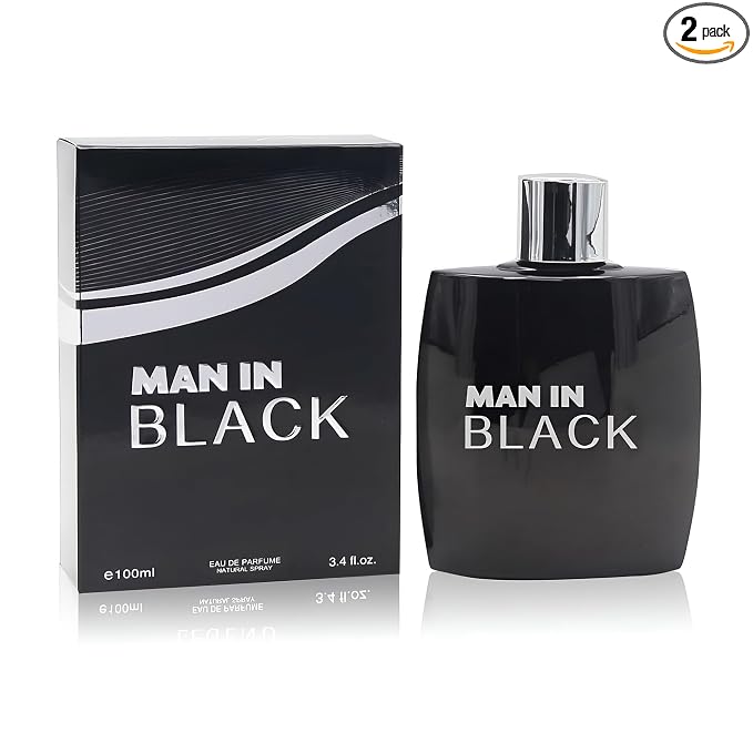 AFLUXE Man in Black Men's Perfume – Bold & Intense Fragrance with Spicy, Woody, and Amber Notes – Long Lasting Scent for Confident,Sophisticated Men