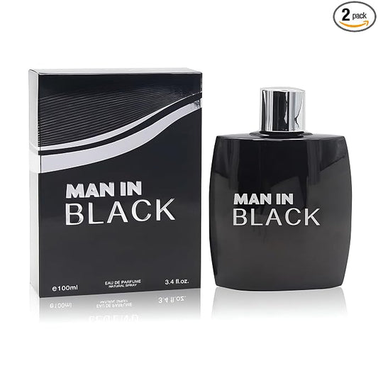 AFLUXE Man in Black Men's Perfume – Bold & Intense Fragrance with Spicy, Woody, and Amber Notes – Long Lasting Scent for Confident,Sophisticated Men