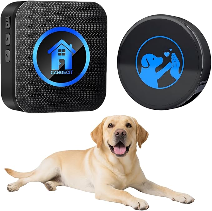Dog Door Bell for Potty Training, Smart Wireless Doggie Doorbell to Go Outside, 1000 Feet Long Range with IP65 Waterproof Super-Light Touch Button, 60 Melodies & Adjustable Volume (1 Button)