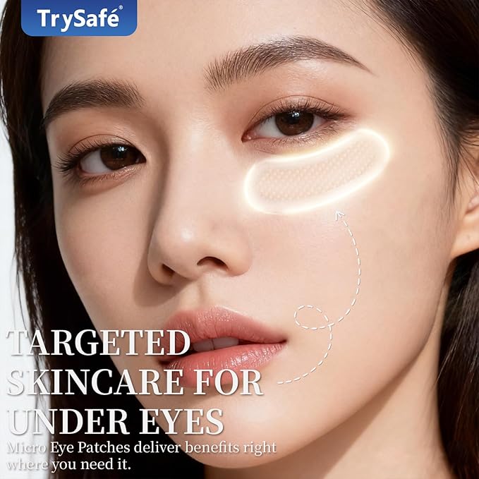 4 pairs PDRN & Calcium Micro Eye Patches, Under Eye Patches for Puffy eyes, Dark Circles & Wrinkle | Hyaluronic Acid, Kojic Acid, Collagen, Peptides, Vitamin C, Niacinamide - Korean Popular Eye Care