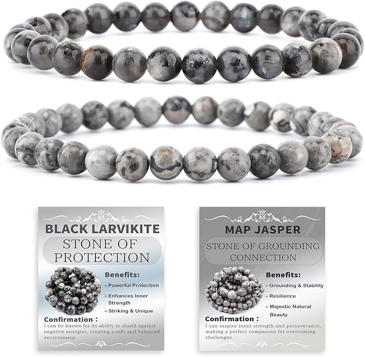 NCB 2.3-Piece 4mm Natural Crystal Gemstone Stretch Bracelets – Handmade Reiki Energy Healing Jewelry for Meditation,Yoga, Unisex