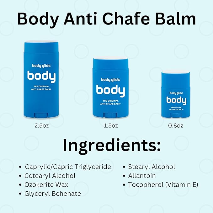Body Glide Original Anti Chafe Balm | Anti Chafing Stick | Prevent Arm, Chest, Butt, Thigh, Ball Chafing & Irritation | Trusted Skin Protection Since 1996 |2.5oz