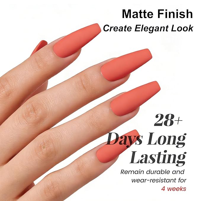 YTD Likomey Coral Orange Gel Nail Polish,15ml Salon Home DIY Manicure and Pedicure Fall Winter Soak Off UV Color Varnish,CS443
