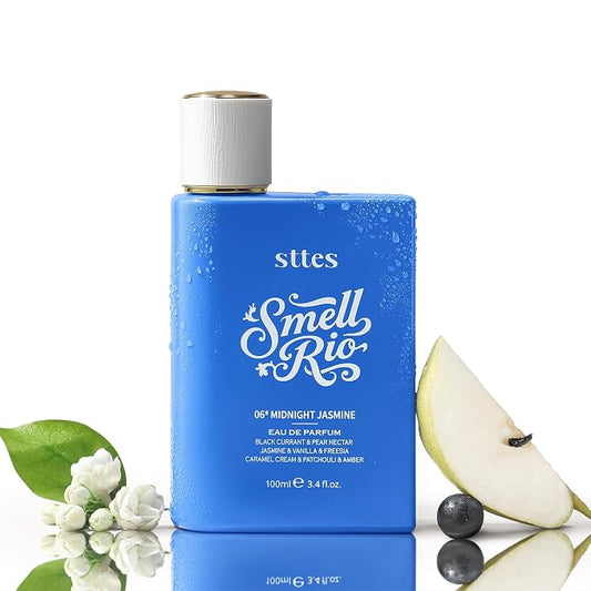 Sttes Smell Rio Perfume 06# (Midnight Jasmine) – Perfume for Women – Long-Lasting Hair Black Currant, Jasmine & Vanilla Notes – Elegant Scentual Fragrance Eau de Parfum 100ml (3.4 fl oz)