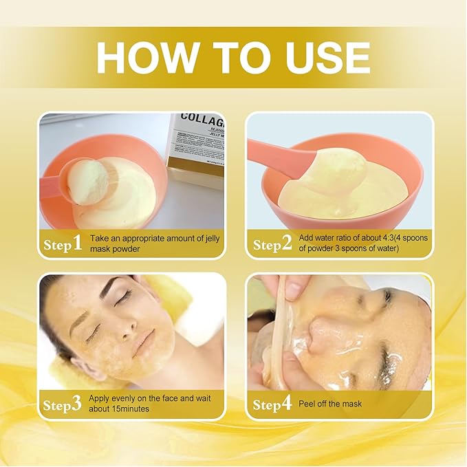 Jelly Mask for Facials Professional, Hydrating & Moisturizing Peel-Off Natural Gel Face Mask SkinCare, Professional Spa Use Jelly Face Masks, Deep Hydration & Glow 23 Fl Oz (6 Pcs)