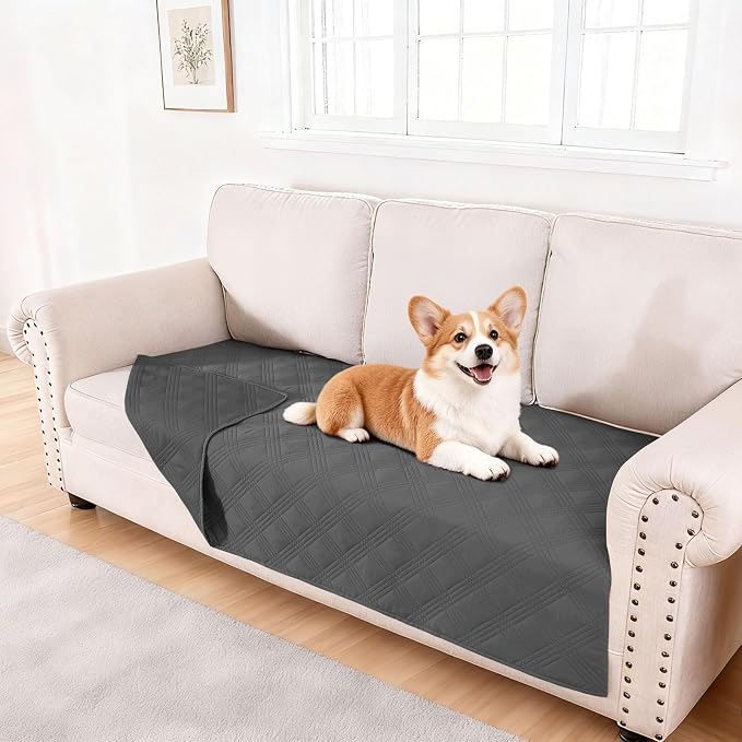 Waterproof Reversible Dog Blanket, Soft Couch Cover for Dogs Washable | Dual-Sided Waterproof Pet Bed Blanket, Resist Stains Spills & Pet Hair, Practical Furniture Protector For Pets, Size 40"x70"