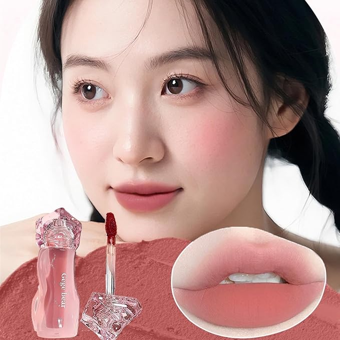 4Pcs Red Matte Liquid Lipstick Set,Long Lasting Soft Velvety Rich Color Ink Lip Cream,Lightweight Flawless Longwear Formula Nude Pink Brown Lipstick for Women