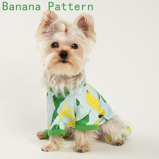 Dog Pajamas for Small Dogs Boy Girl, Dog Clothes Tiny Chihuahua Yorkie Spring Summer Shirt, Cute Puppy Outfit Pjs Jumpsuit Cat Onesie Apparel Pet Clothes