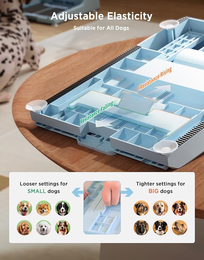 Dog Nail File Toy, 2 Dog Treat Puzzle, Strong Anti-Slip Strips