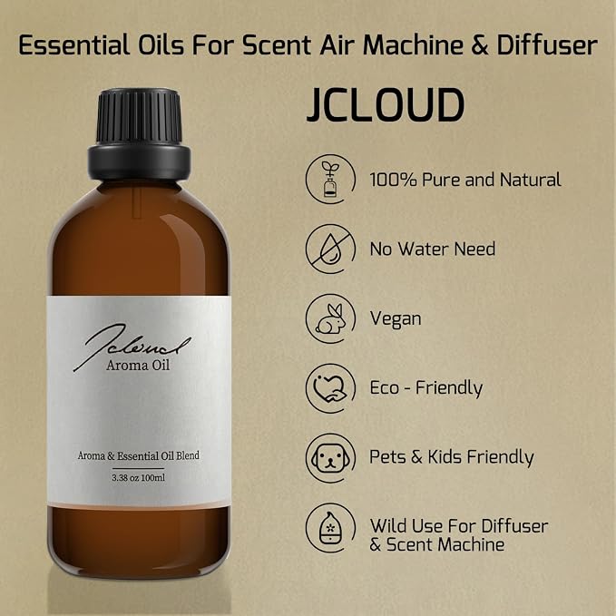 JCLOUD Miracle Hotel Diffuser Oil - Inspired By Hilton Hotel Scent - Luxury Essential Oils for Diffusers for Home - Pure Aromatherapy Fragrance in Glass Bottle, Long Lasting & Pet Safe, 100mL