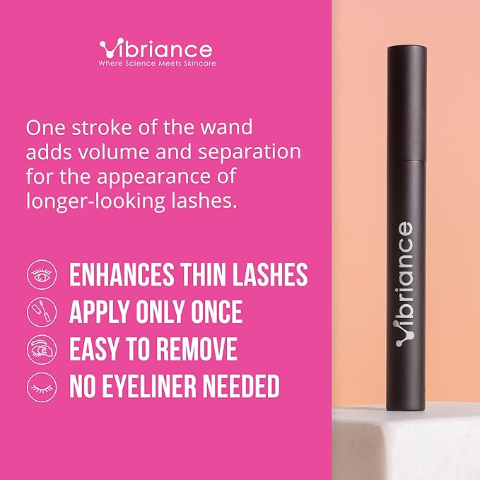 Vibriance Volumizing Tubing Mascara, Soft Black - Hypoallergenic, Moisturizing, Lifting, Long-Lasting - Special Tube Formula for 50+