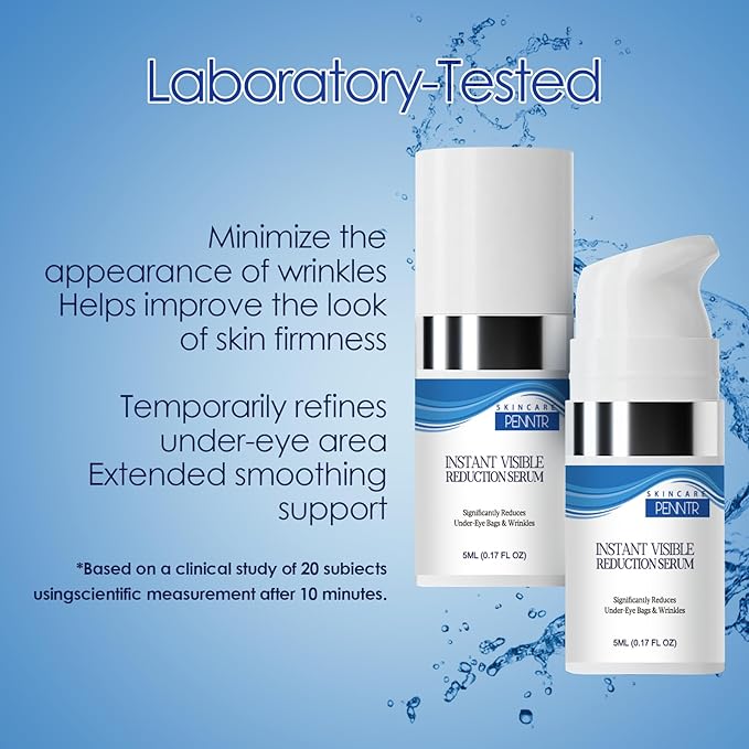 Instant Visible Reduction Serum - Visibly Reduces Under-Eye Bags, Wrinkles, Dark Circles, Fine Lines & Crow's Feet, (0.17 Fl Oz (Pack of 1))