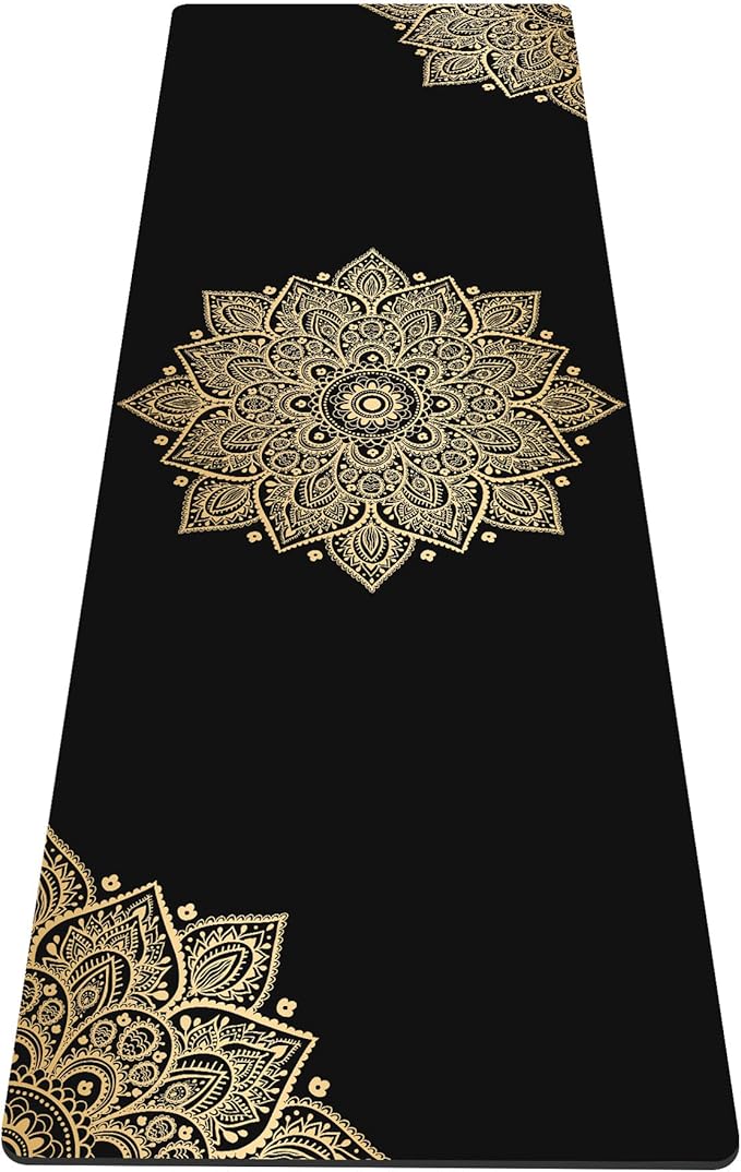nuveti Yoga Mat Print Extra Thick TPE Non Slip Fitness Exercise Mat with Carrying Bag,72"x24" Extra Thick 6MM Exercise & Workout Mat for Yoga, Pilates Fitness and Floor Exercises