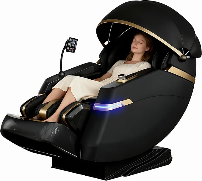 SOMANOVA New 4D Smart Massage Chair - Zero Gravity S-L Full Body Massage Sofa/Recliner - Smart Body Scanning - Directional Massage, Foot Roller, Calf Stretching, Airbag, Home Theater Sofa