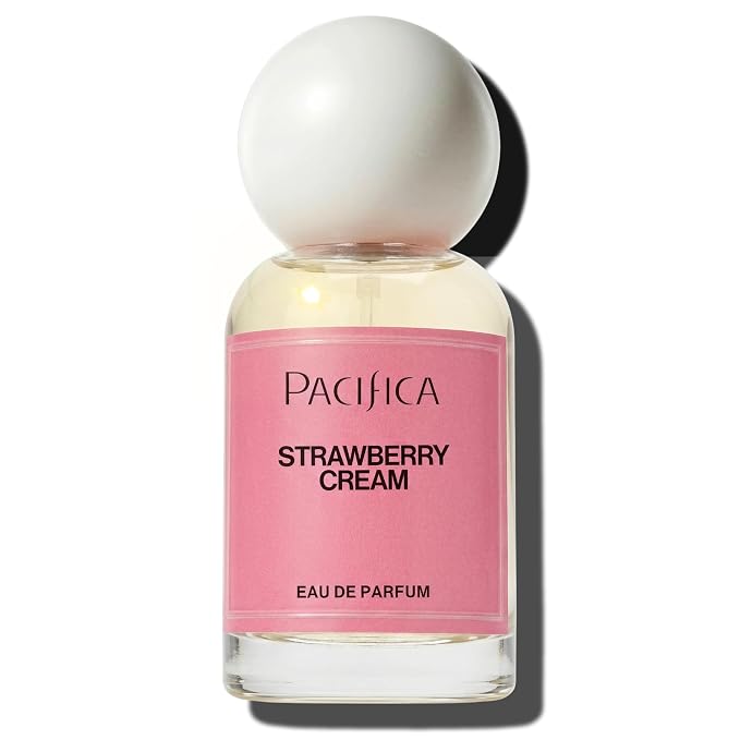 Pacifica Strawberry Cream Perfume for Women – Fruity Floral Eau de Parfum Spray with Strawberry, Vanilla, Jasmine & Sandalwood Notes, Long Lasting, Clean Beauty, 1 fl oz