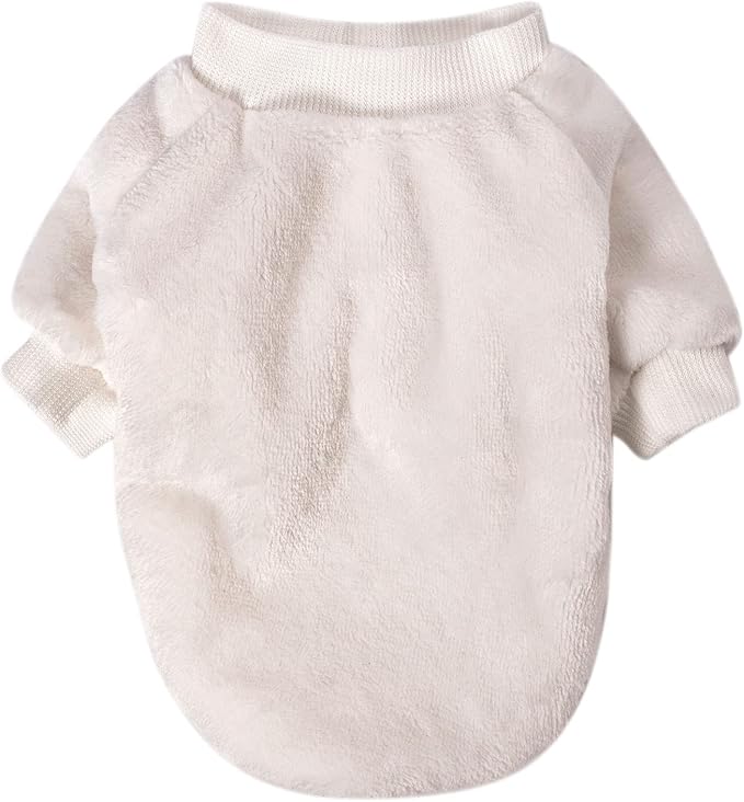 FabriCastle Small Dog Sweaters, 3-Pack Dog & Cat Clothes, Ultra Soft and Warm Pet Jackets for Small Dogs Boy & Girl, Winter Pet Apparel Costumes, Puppy Outfits (Beige,Light Green,Yellow, X-Large)