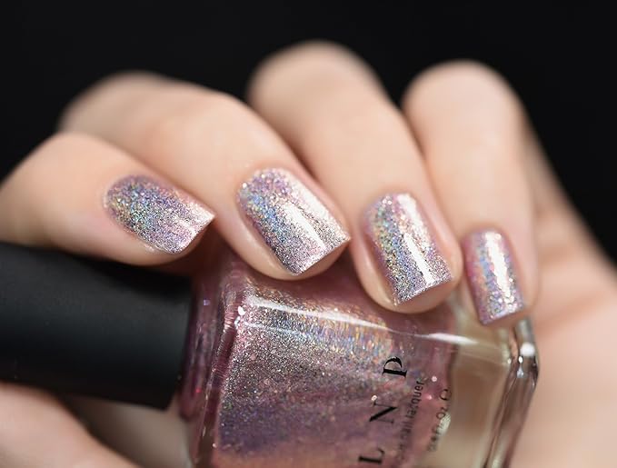 ILNP Pink Mimosa - Rosy Pink Holographic Nail Polish