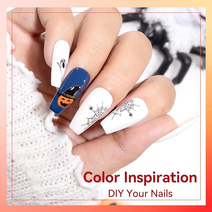 Classic Red Green Blue White Nail Polish Set with Clear Base & Top Coat, French Nail Polishes Non-Gel for All Seasons, Castor Oil, Quick Dry, Vegan,Hema-free, DIY Nails Art Gift for Women