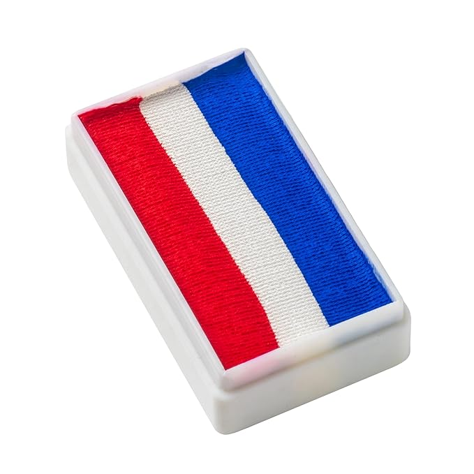 TAG Face and Body Paint - 1 Stroke Split Cake 30g - Red, White, Blue