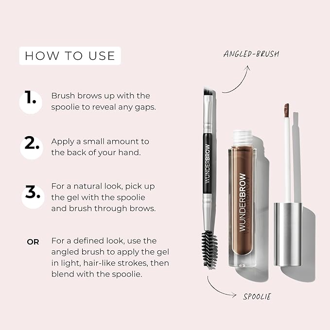 WUNDERBROW Eyebrow Gel, Waterproof, Smudgeproof, Long Lasting, Shade: Auburn, Vegan and Cruelty-Free